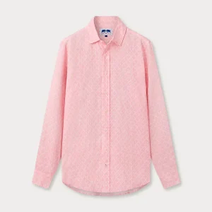 Men's Sharks Tile Abaco Linen Shirt