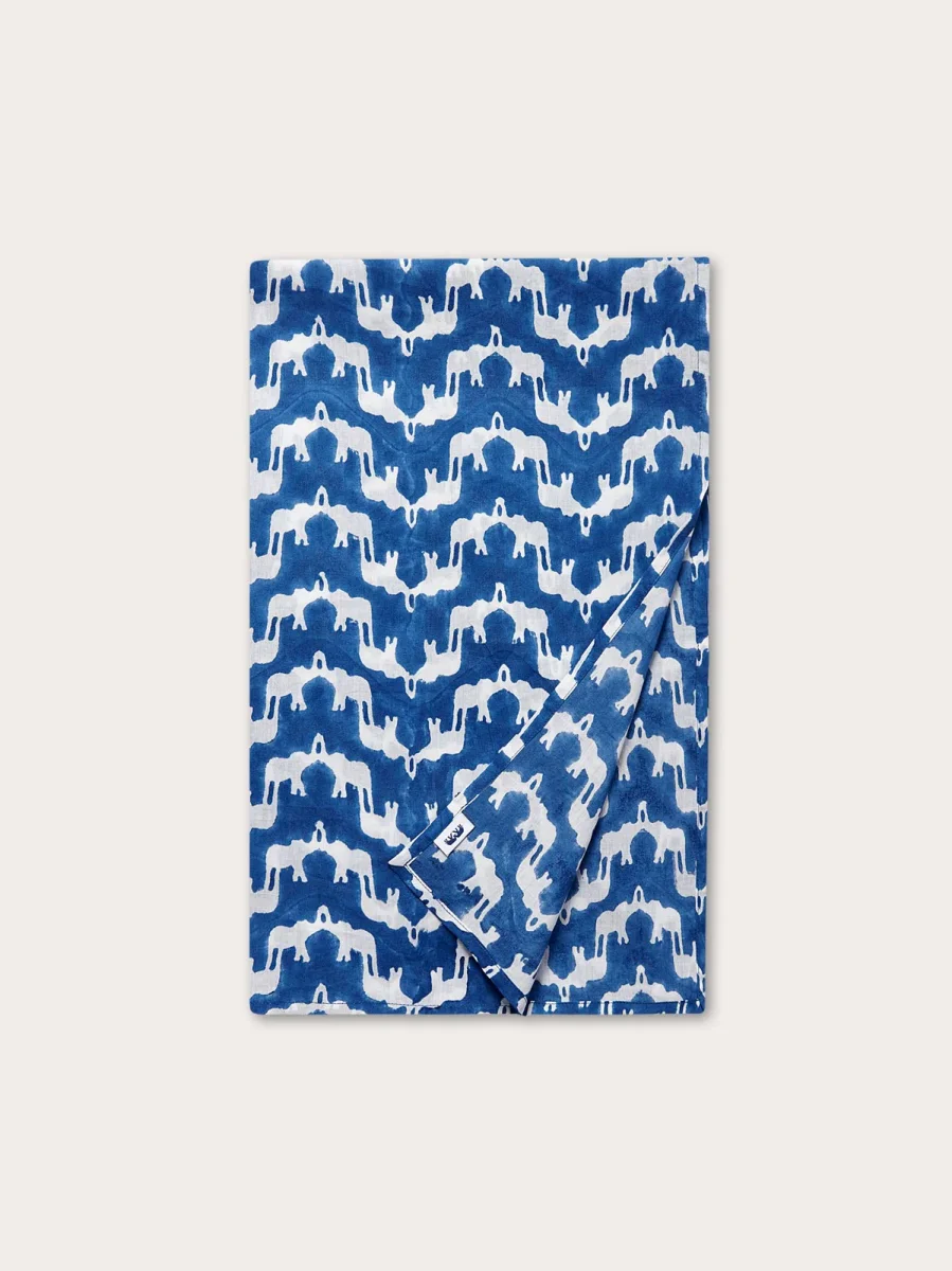 Yuma Cotton Scarf - Elephant Palace Blue - immagine 3